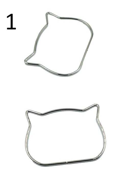 Gora,11 Cm Metal Kedi Çanta Sapı