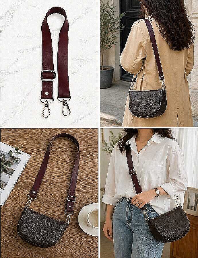 GORA,2 CM TOKALI DERİ ÇAPRAZ ASKI - 9