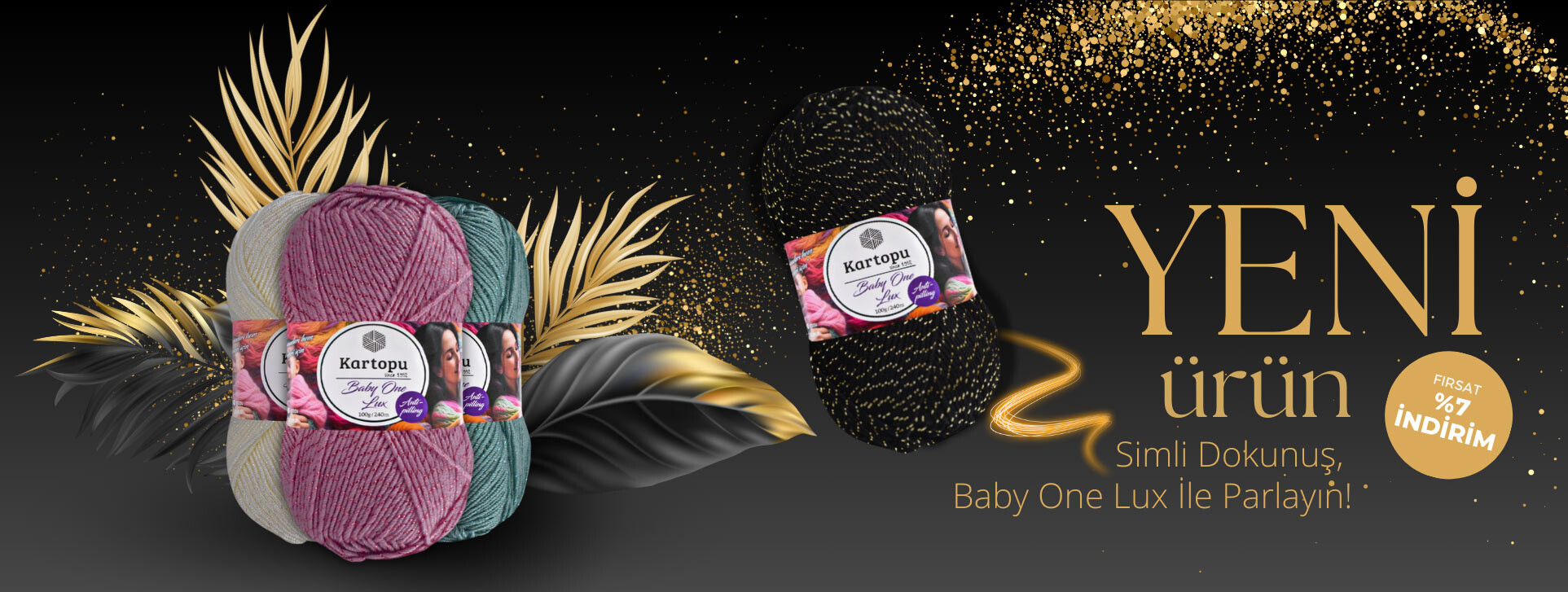 Kartopu Baby One Lux - Simli ve Şık Örgü İpi Koleksiyonu | Hobiso