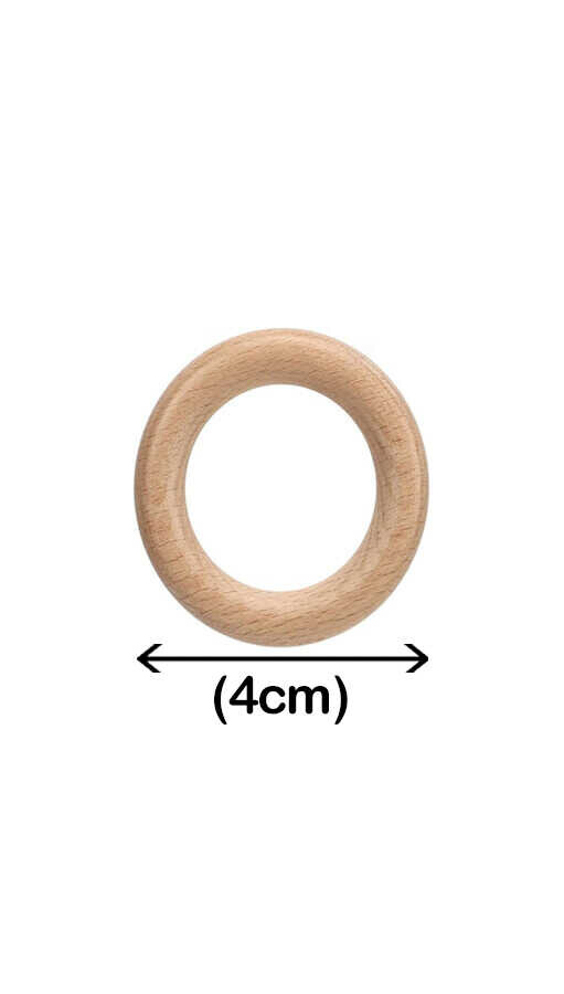 GORA,04 CM AHŞAP YASSI HALKA - GORA