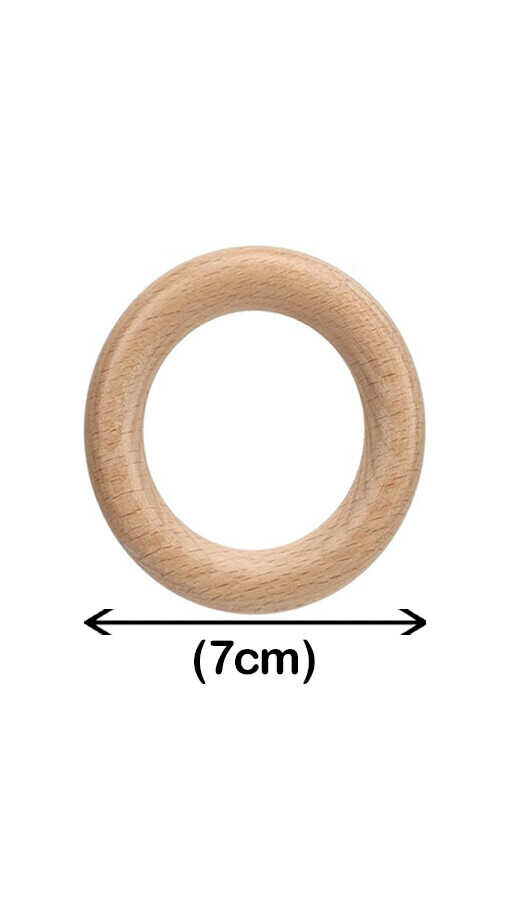 GORA,07 CM AHŞAP YASSI HALKA - GORA