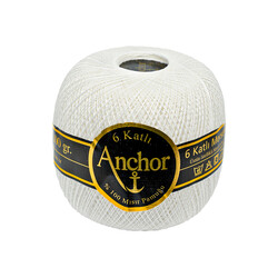 ANCHOR,100 GR 6 KAT DANTEL İPLİĞİ 50 NO BEYAZ - ANCHOR