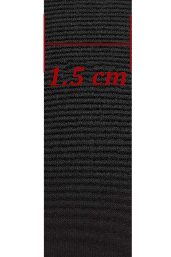 AZİM,15 MM DOKUMA PAÇA LASTİK SİYAH - 2