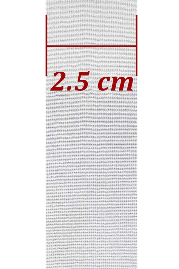 AZİM,25 MM DOKUMA PAÇA LASTİK BEYAZ - 2