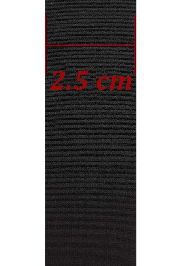 AZİM,25 MM DOKUMA PAÇA LASTİK SİYAH - 2
