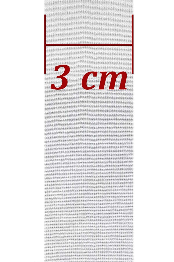 AZİM,30 MM DOKUMA PAÇA LASTİK BEYAZ - 2