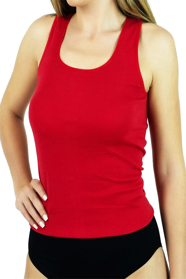 TUTKU,BAYAN GENİŞ ASKILI ATLET NO:2 KIRMIZI - Tutku