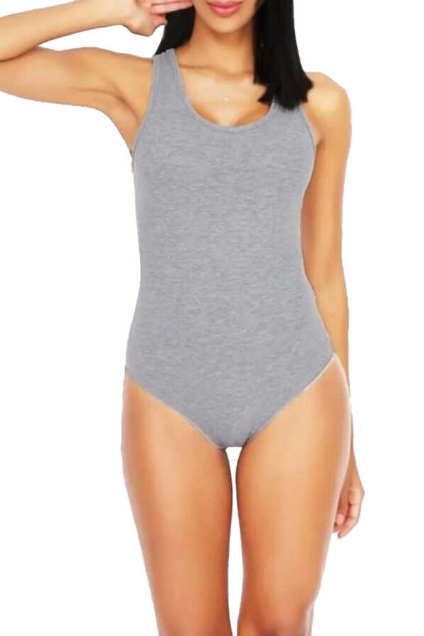 TUTKU,BAYAN GENİŞ ASKILI BADY NO:L GRİ - Tutku