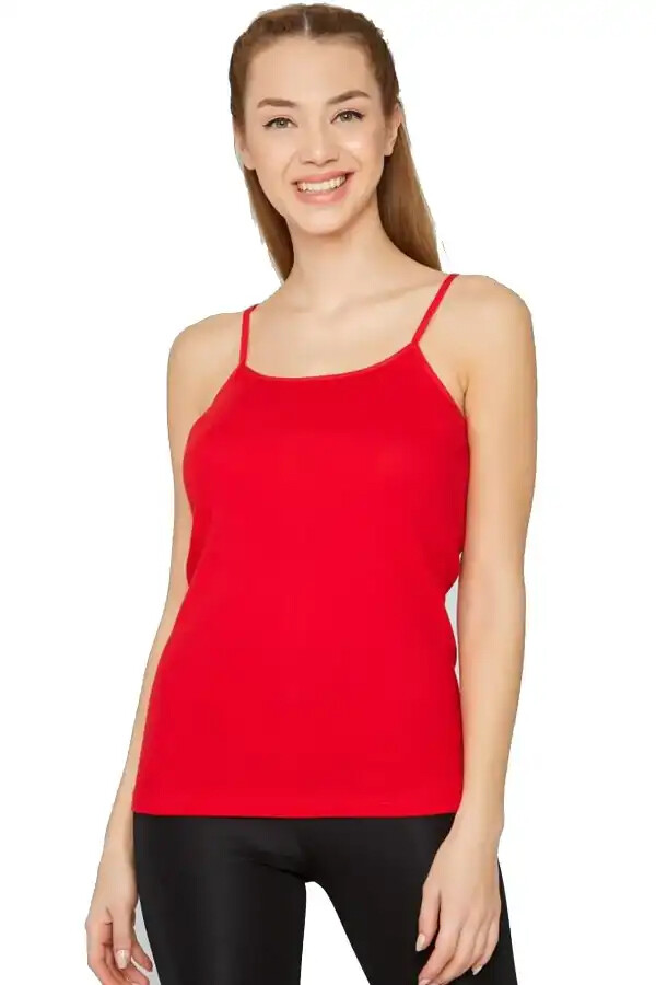 TUTKU,BAYAN İP ASKILI ATLET NO:1 KIRMIZI - Tutku