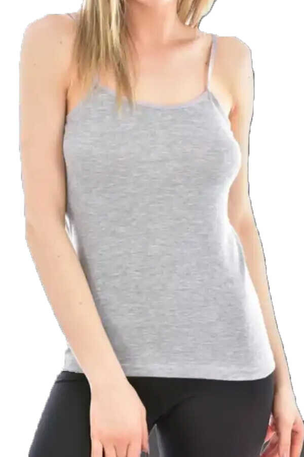 TUTKU,BAYAN İP ASKILI ATLET NO:3 GRİ - Tutku