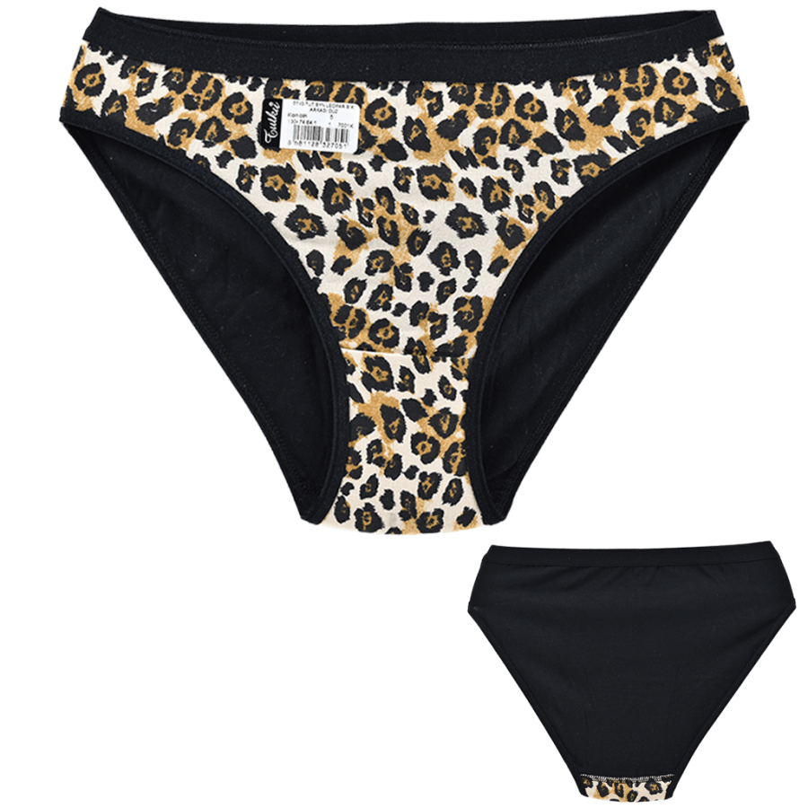 TUTKU,BAYAN LEOPAR BİKİNİ(ARKASI DÜZ) NO:5 KOMBİN - Tutku