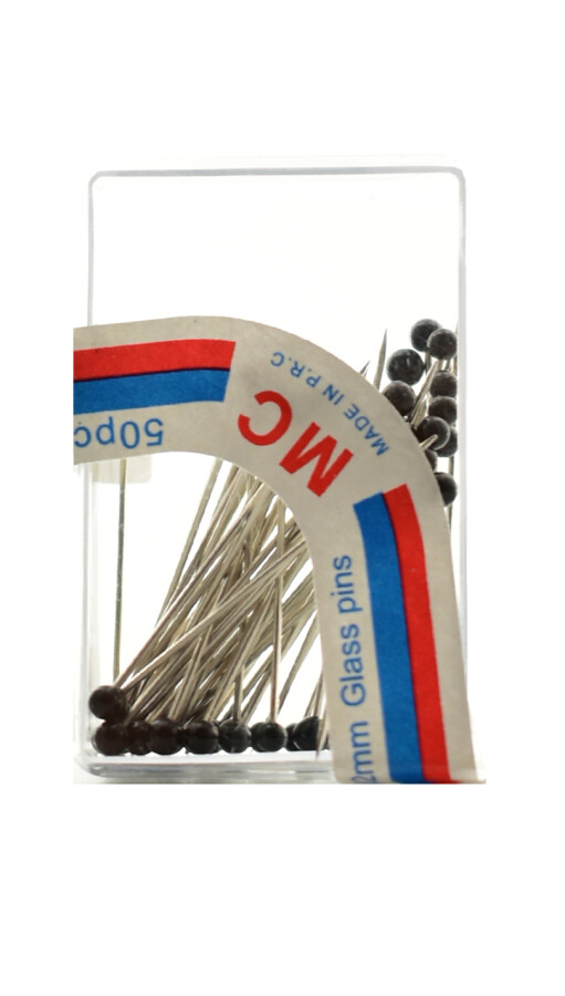 GORA,CAM BAŞLI İĞNE SİYAH (50Lİ) - GORA