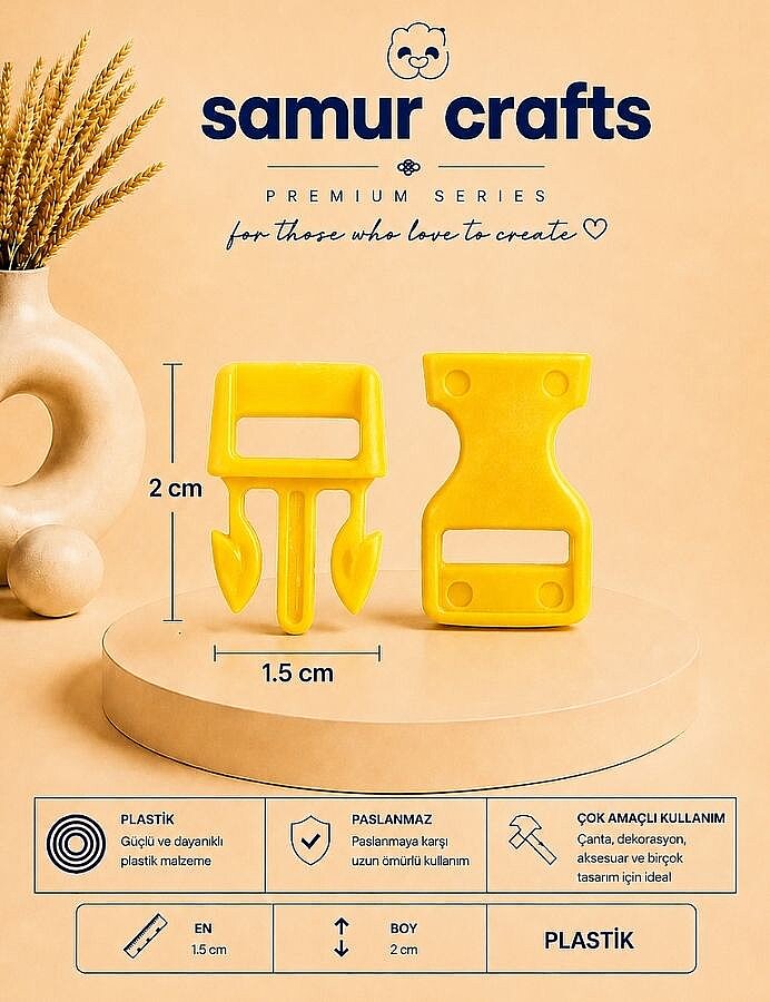GORA,ÇANTA TOKASI 20ADET - SARI - 