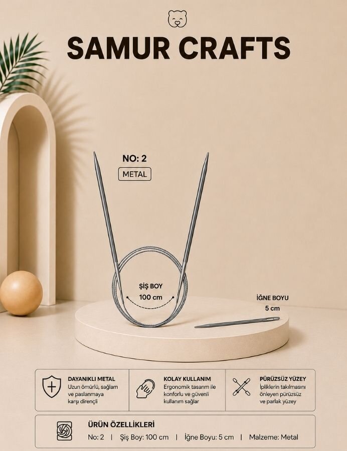 NAZARONE,100 CM ÇELİK MİSİNALI ŞİŞ NO:02 - NAZARONE