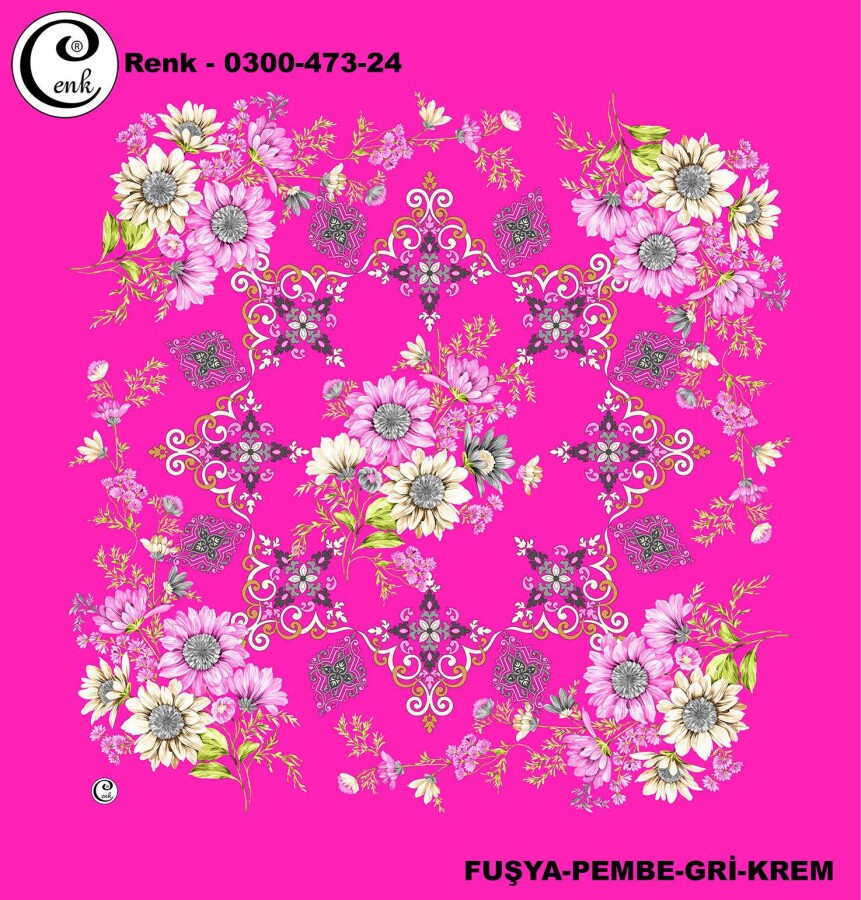 Cenk Desenli Yazma 100Cm 300-473-24 - CENK