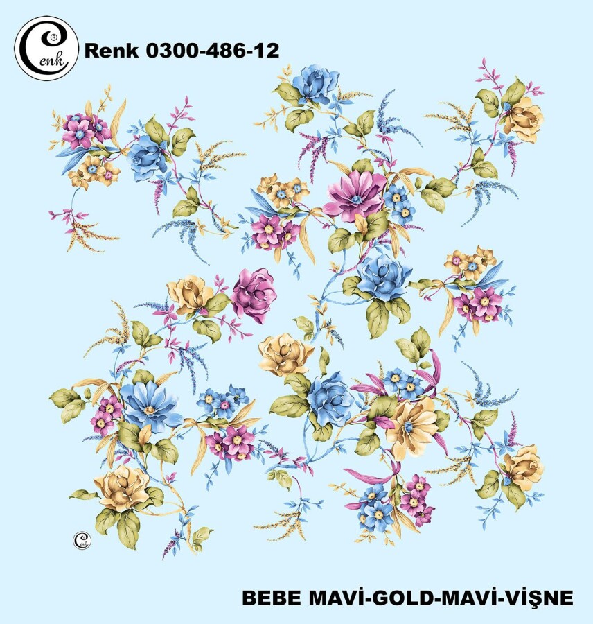 Cenk Desenli Yazma 100Cm 300-486-12 - CENK