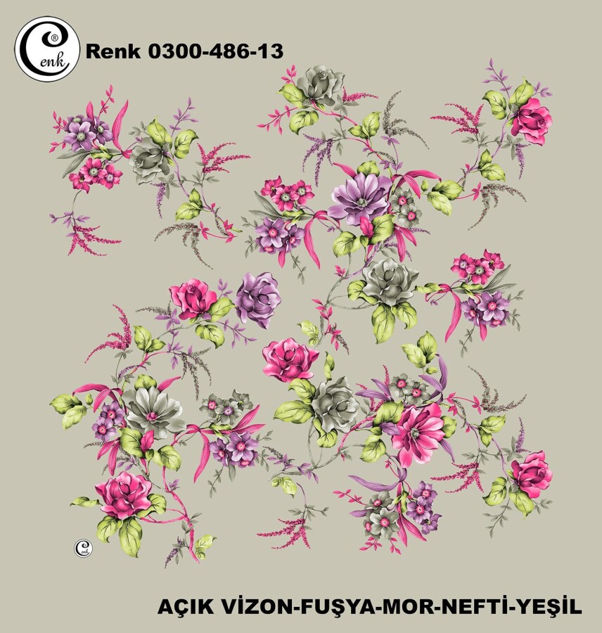 Cenk Desenli Yazma 100Cm 300-486-13 - CENK