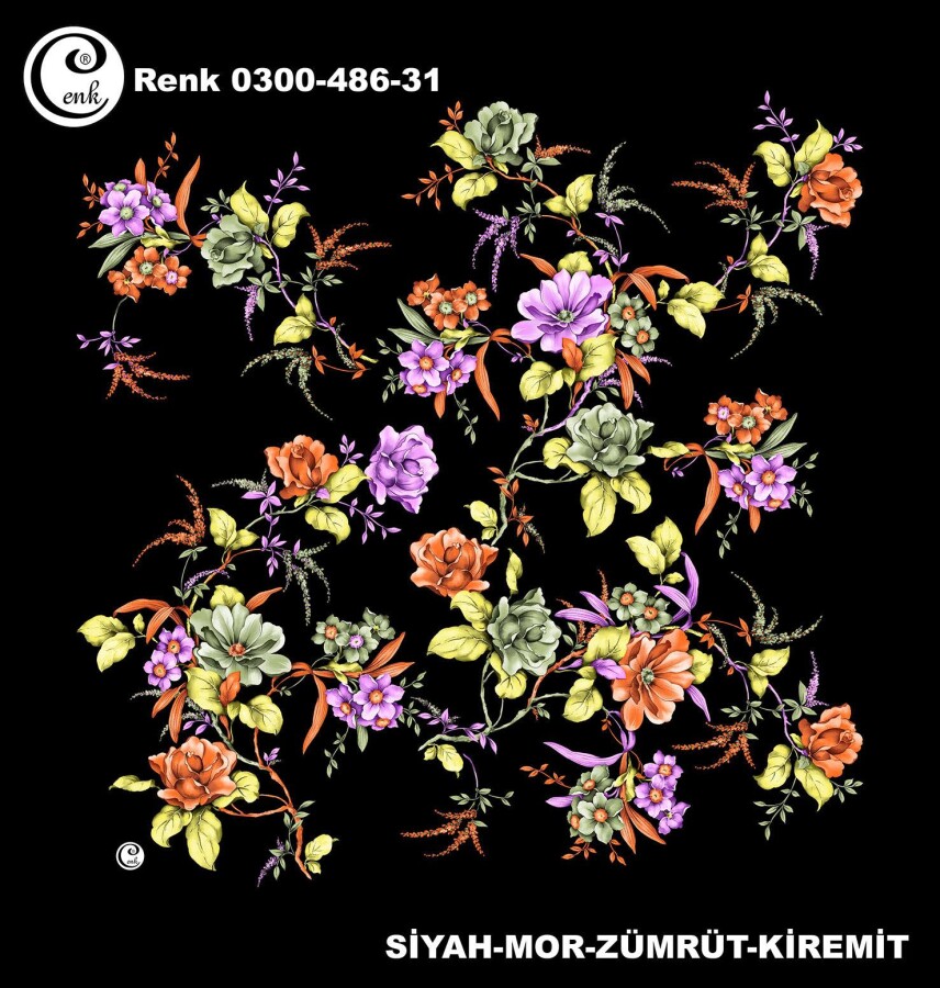 Cenk Desenli Yazma 100Cm 300-486-31 - CENK