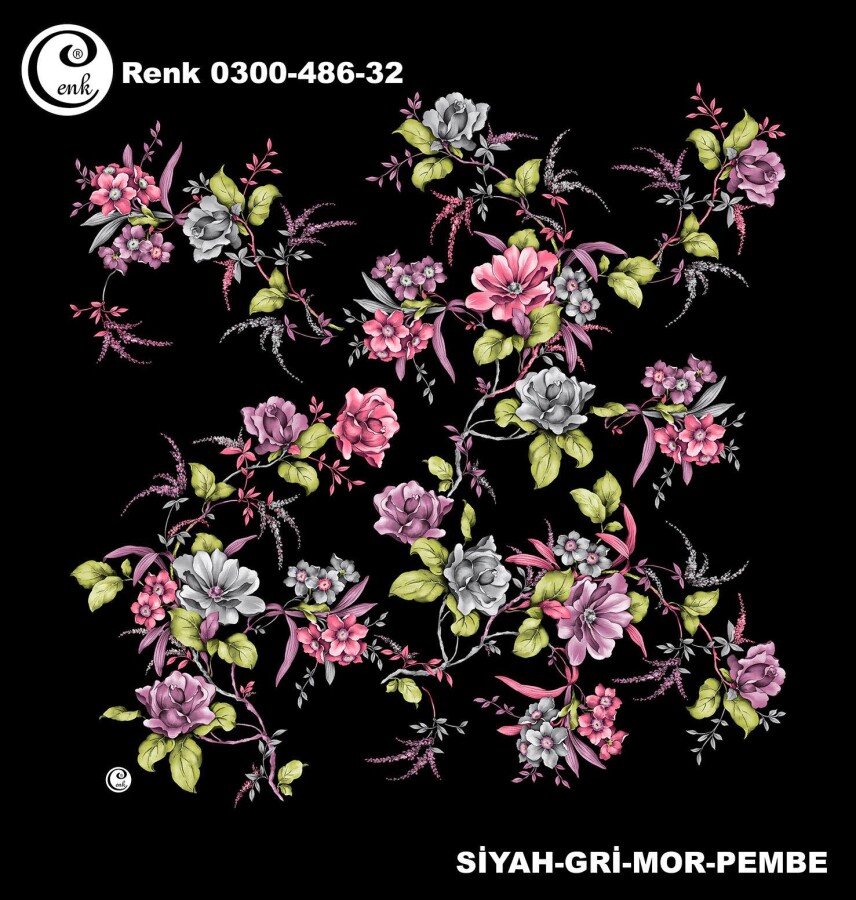 Cenk Desenli Yazma 100Cm 300-486-32 - CENK