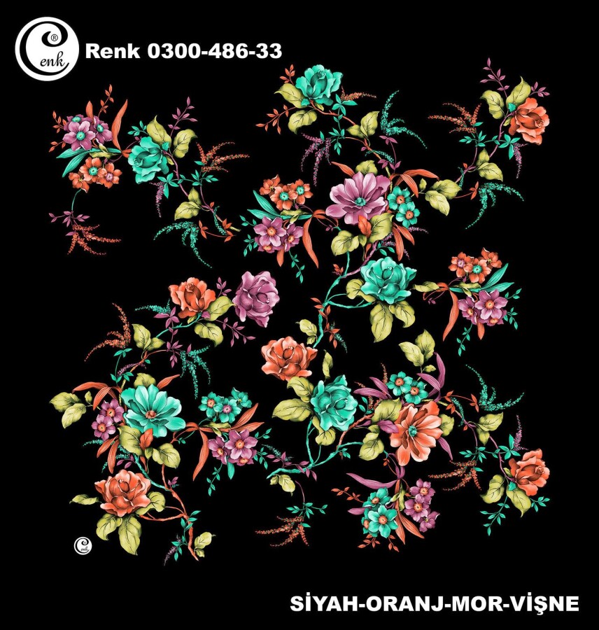 Cenk Desenli Yazma 100Cm 300-486-33 - CENK