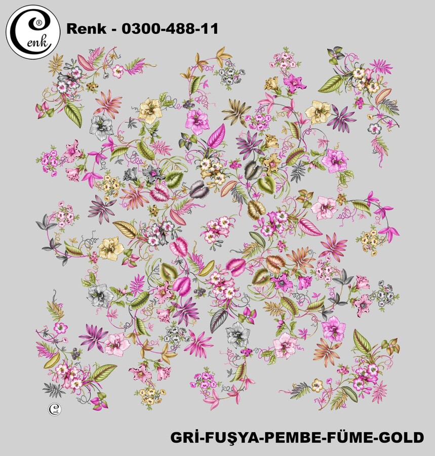 Cenk Desenli Yazma 100Cm 300-488-11 - CENK