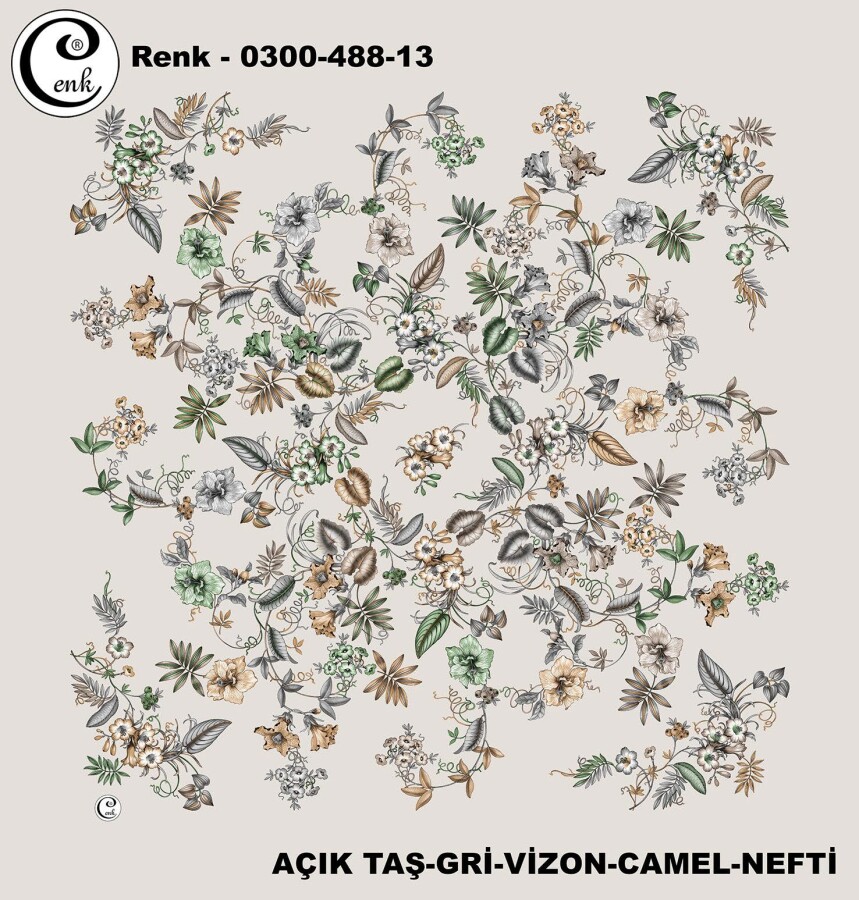 Cenk Desenli Yazma 100Cm 300-488-13 - CENK