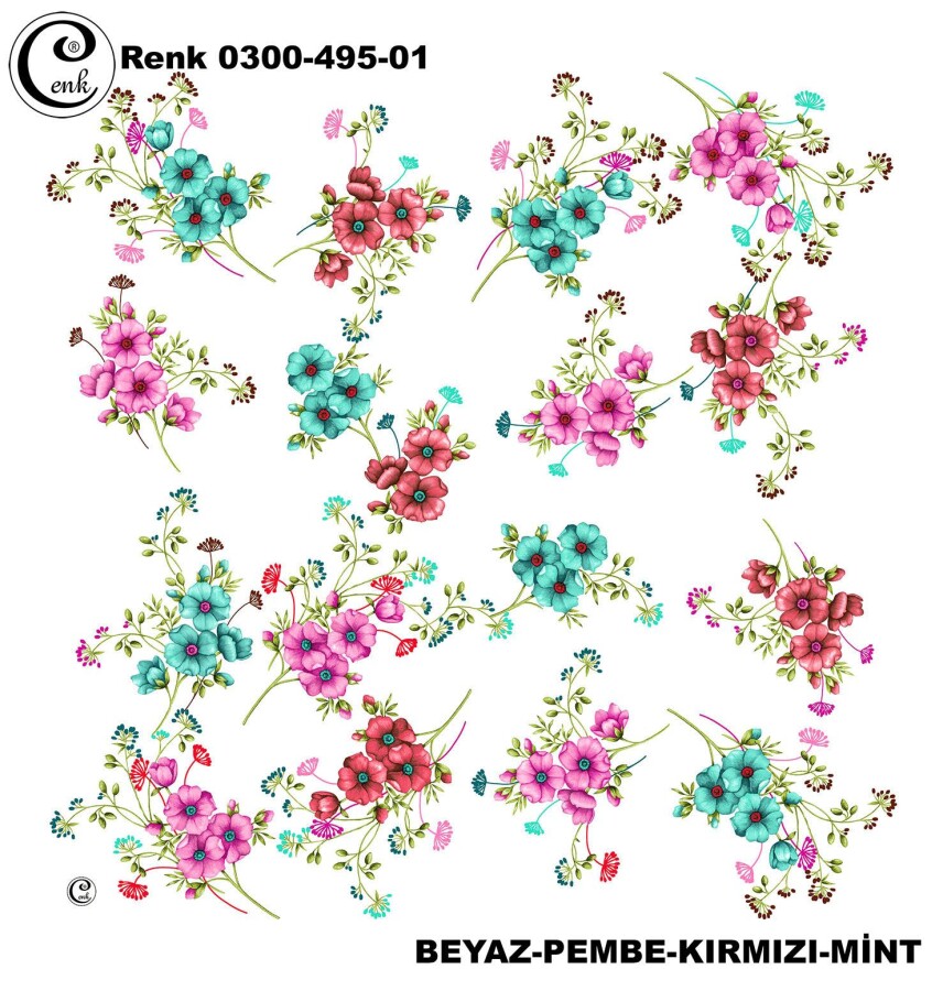 Cenk Desenli Yazma 100Cm 300-495-01 - CENK