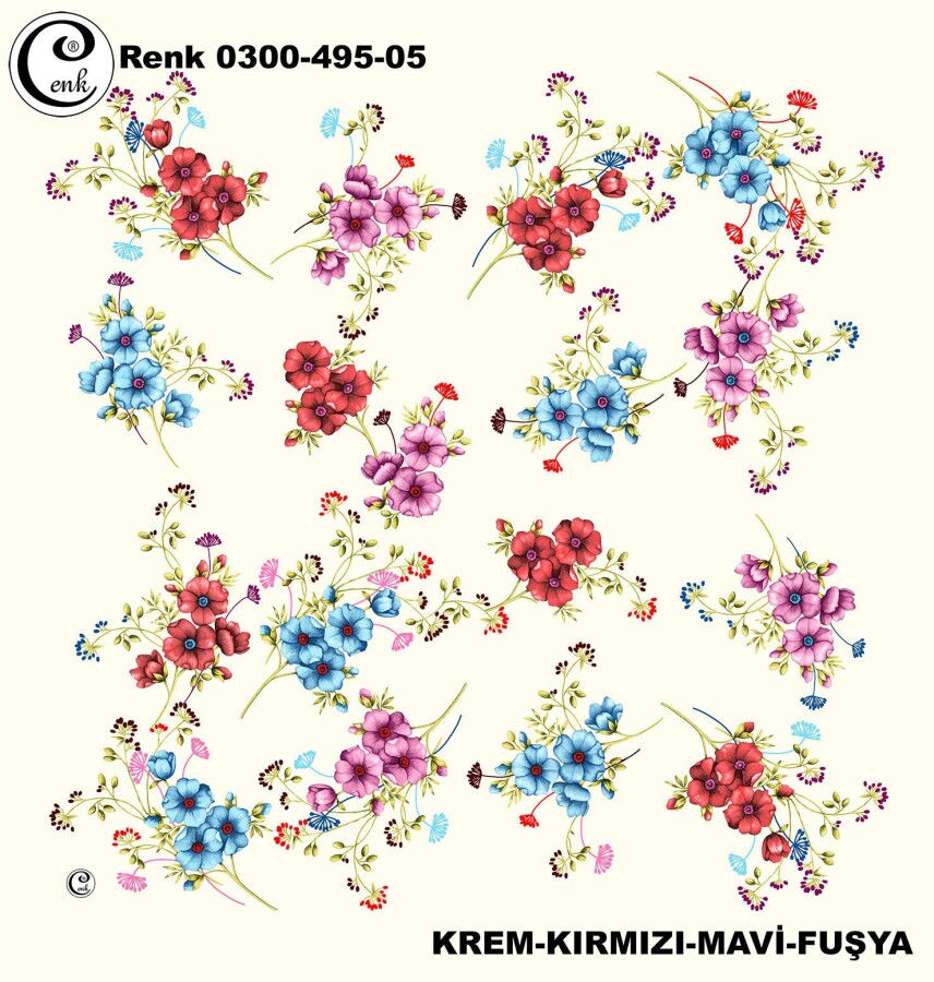 Cenk Desenli Yazma 100Cm 300-495-05 - CENK