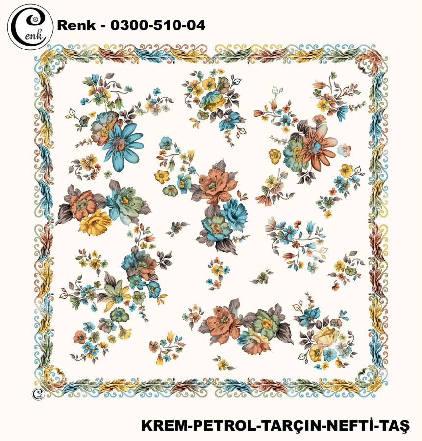 Cenk Desenli Yazma 100Cm 300-510-04 - CENK