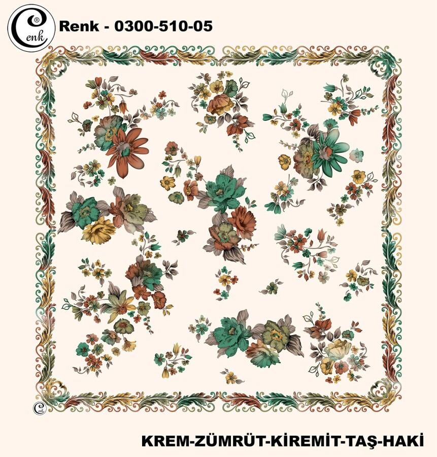 Cenk Desenli Yazma 100Cm 300-510-05 - CENK