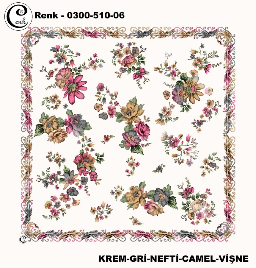 Cenk Desenli Yazma 100Cm 300-510-06 - CENK