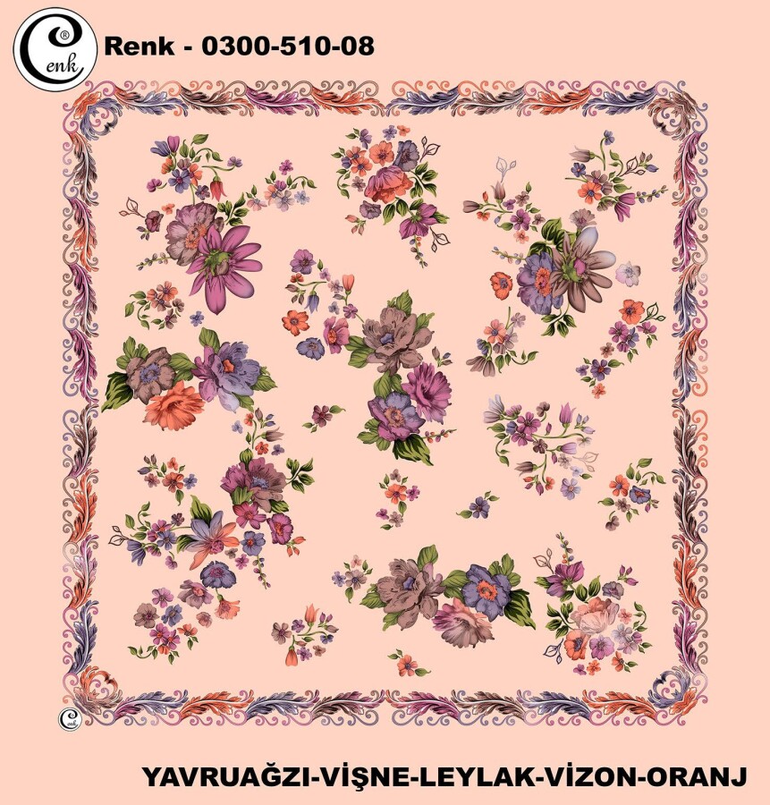 Cenk Desenli Yazma 100Cm 300-510-08 - CENK