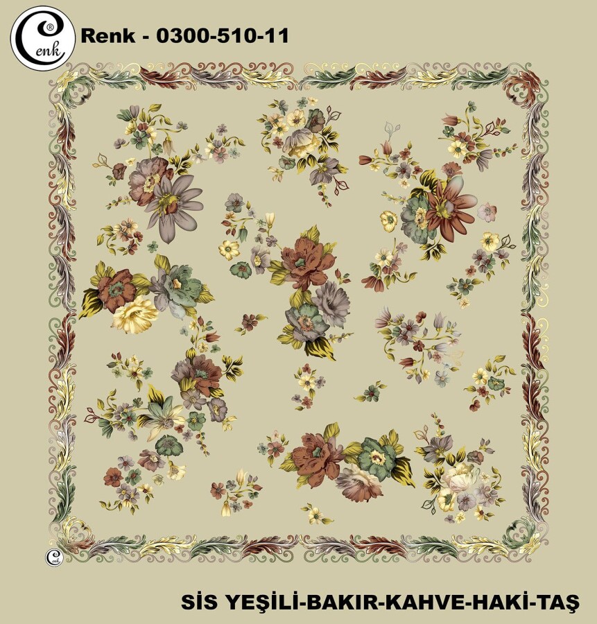 Cenk Desenli Yazma 100Cm 300-510-11 - CENK