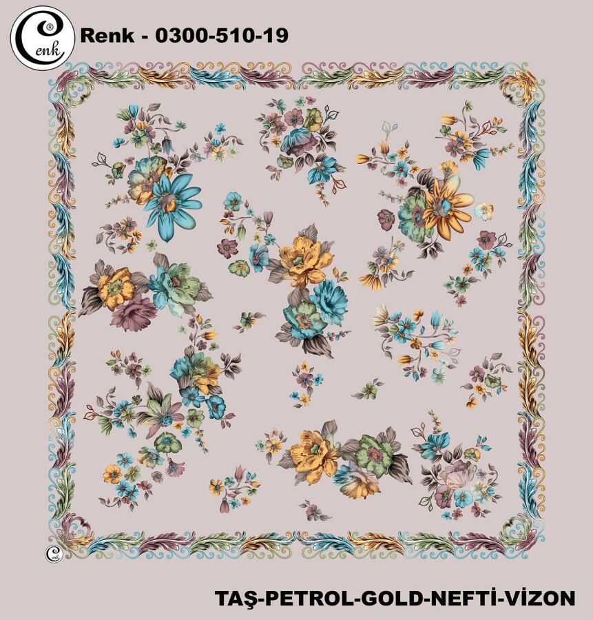 Cenk Desenli Yazma 100Cm 300-510-19 - CENK