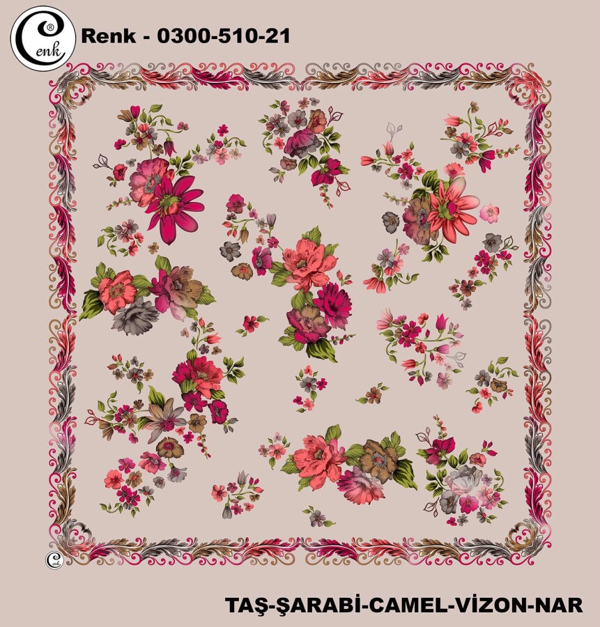 Cenk Desenli Yazma 100Cm 300-510-21 - CENK