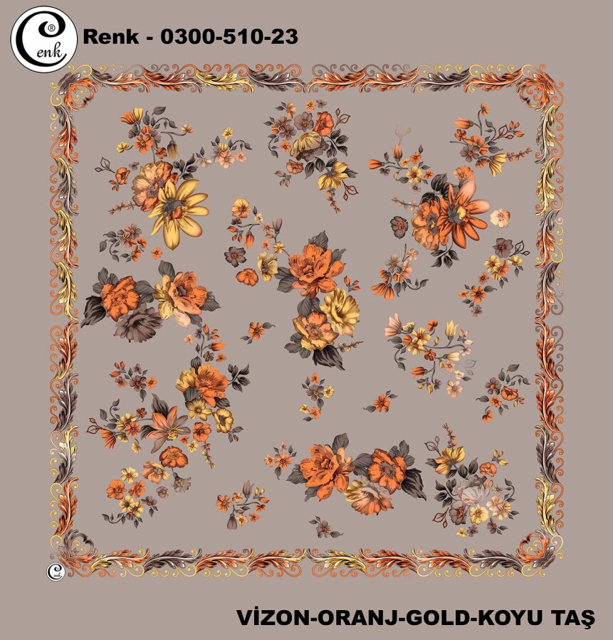 Cenk Desenli Yazma 100Cm 300-510-23 - CENK