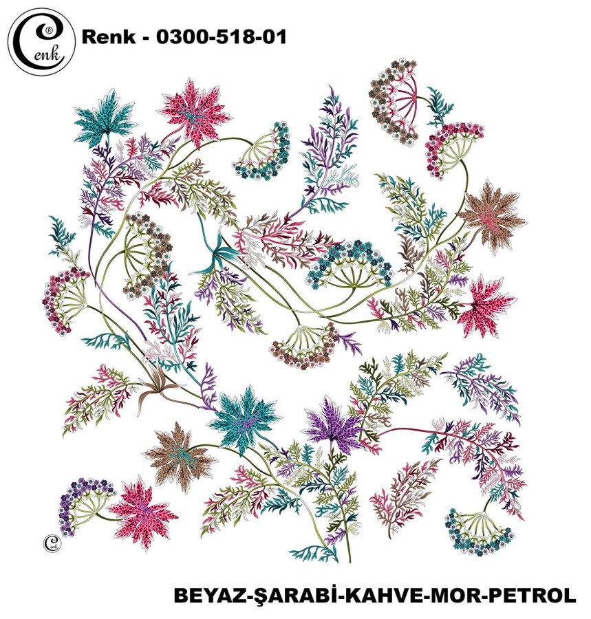 Cenk Desenli Yazma 100Cm 300-518-01 - CENK