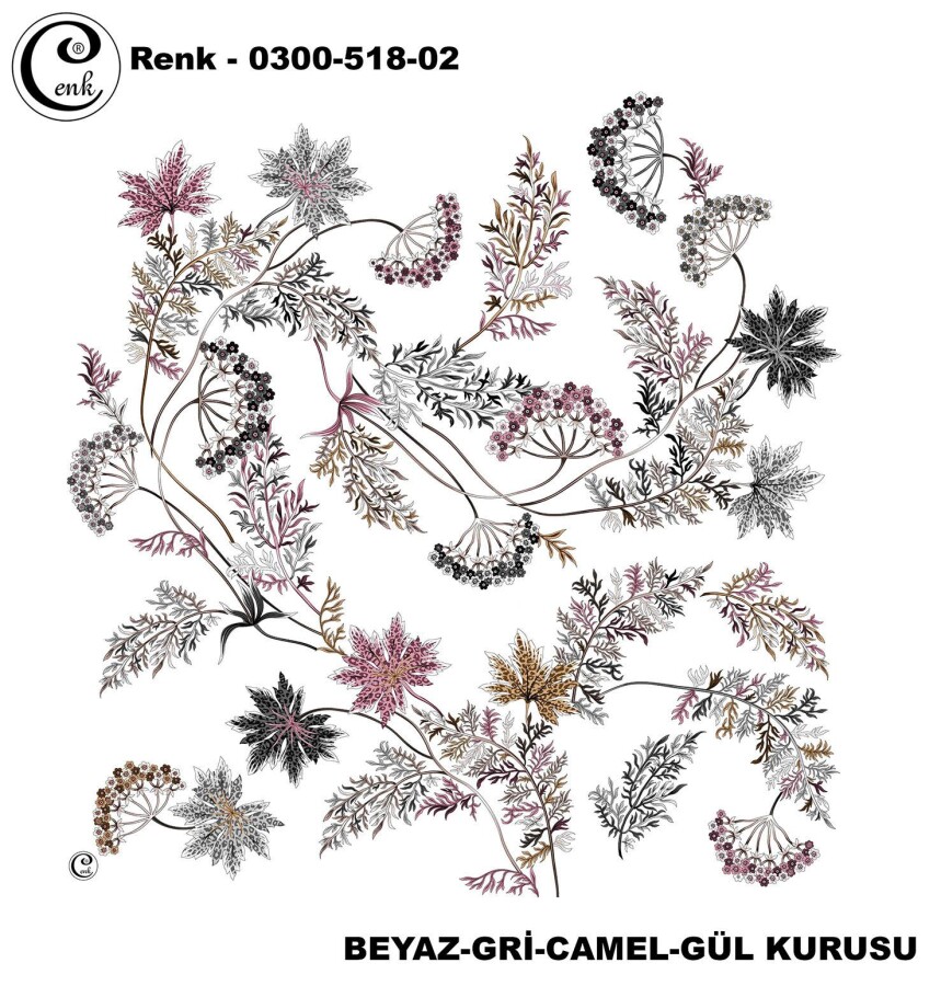 Cenk Desenli Yazma 100Cm 300-518-02 - CENK
