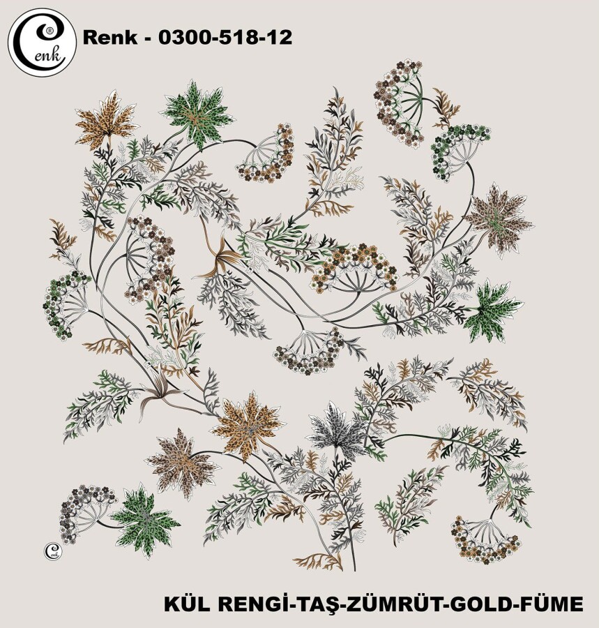 Cenk Desenli Yazma 100Cm 300-518-12 - CENK