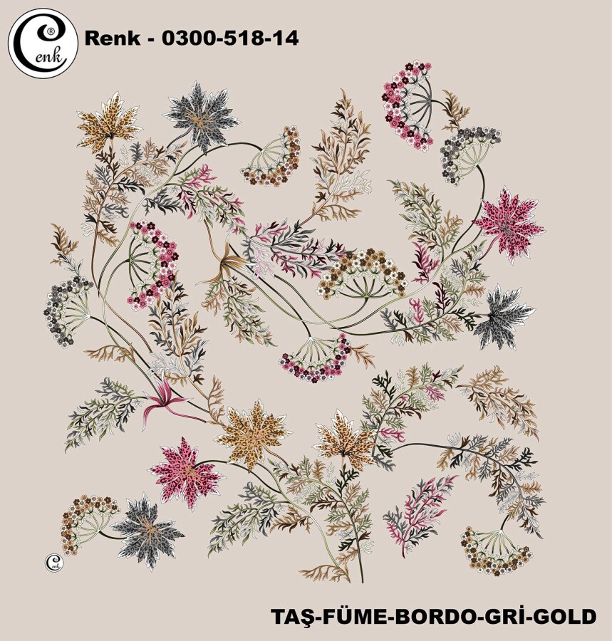 Cenk Desenli Yazma 100Cm 300-518-14 - CENK