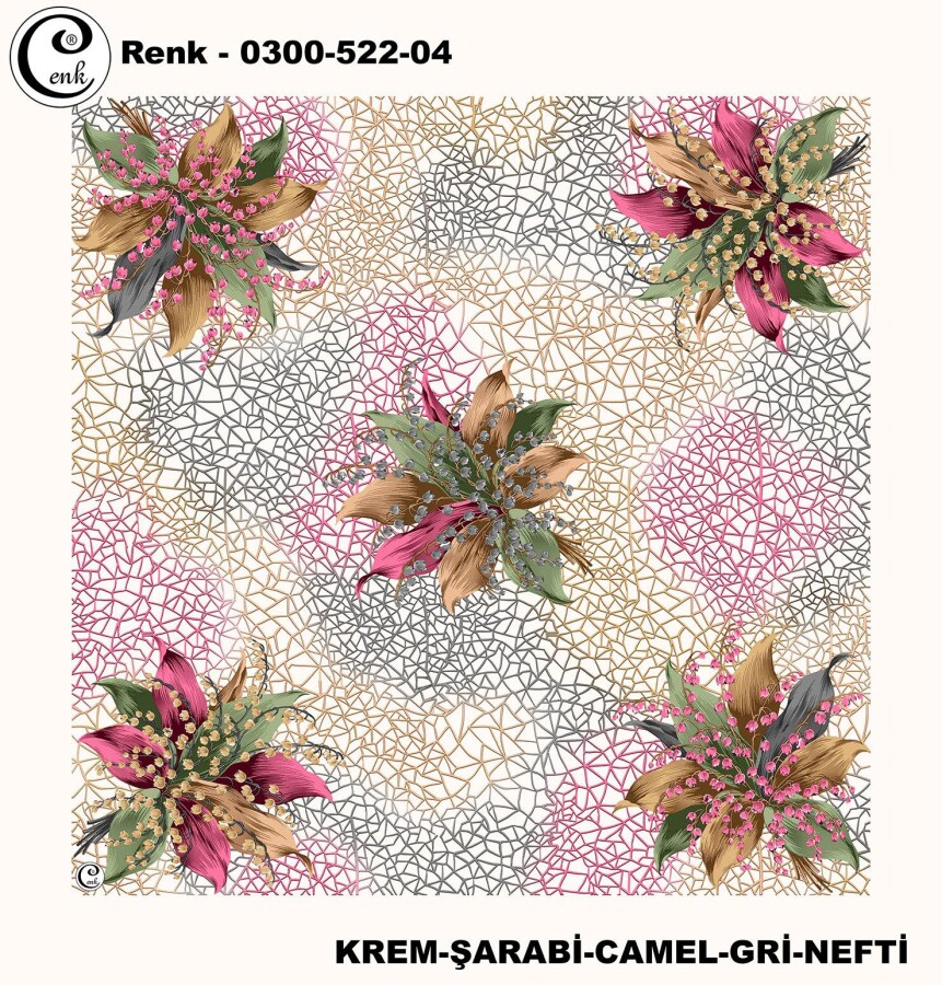 Cenk Desenli Yazma 100Cm 300-522-04 - CENK