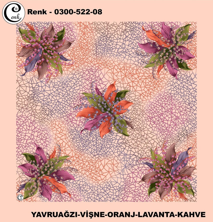 Cenk Desenli Yazma 100Cm 300-522-08 - CENK