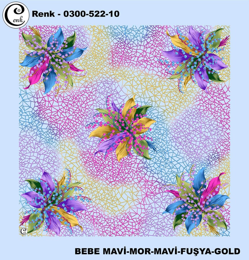 Cenk Desenli Yazma 100Cm 300-522-10 - CENK