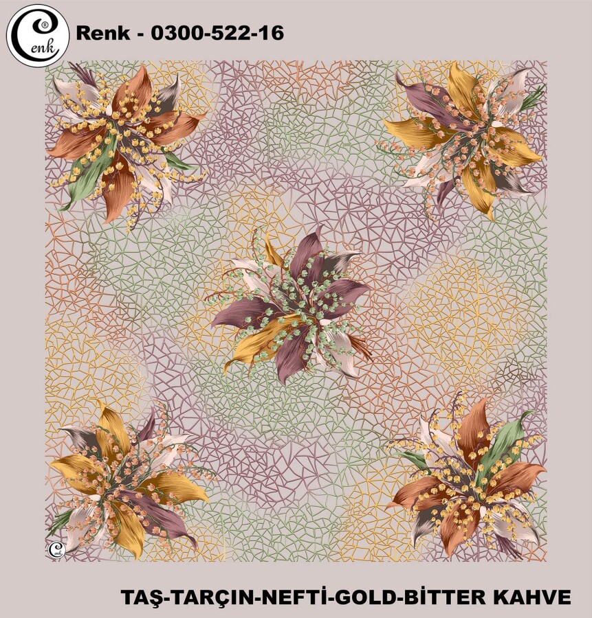 Cenk Desenli Yazma 100Cm 300-522-16 - CENK