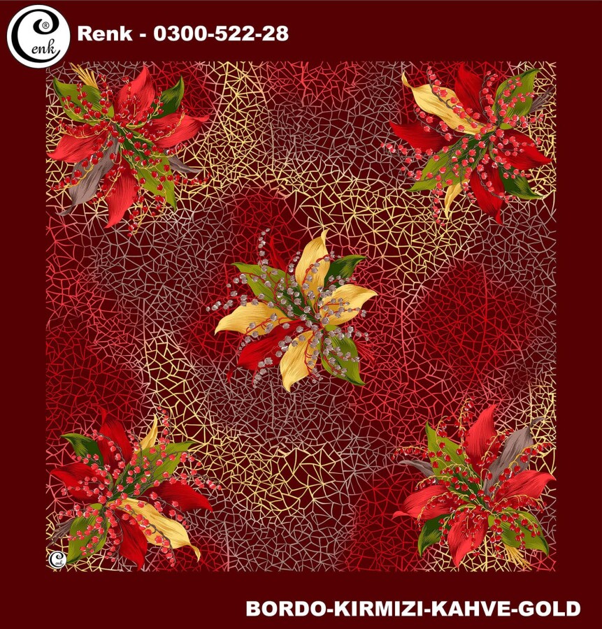 Cenk Desenli Yazma 100Cm 300-522-17 - CENK