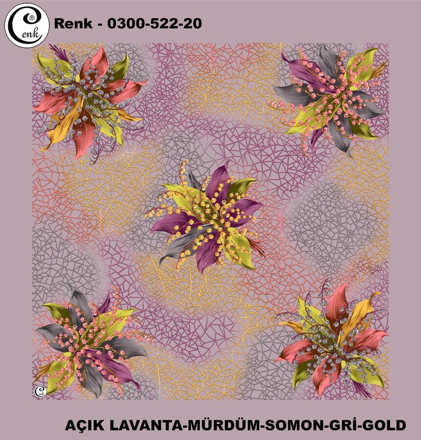 Cenk Desenli Yazma 100Cm 300-522-20 - CENK