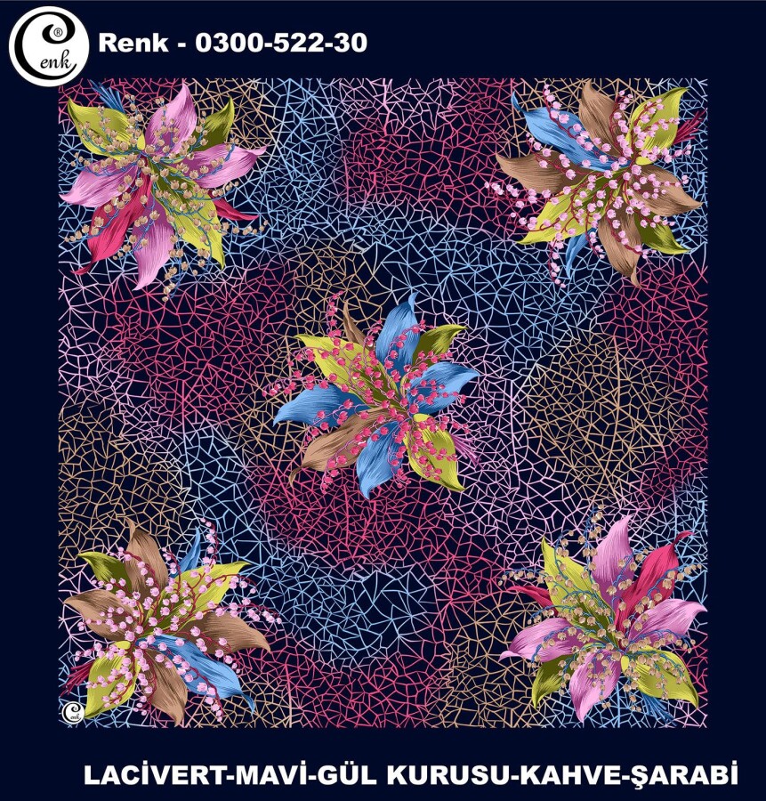 Cenk Desenli Yazma 100Cm 300-522-30 - CENK