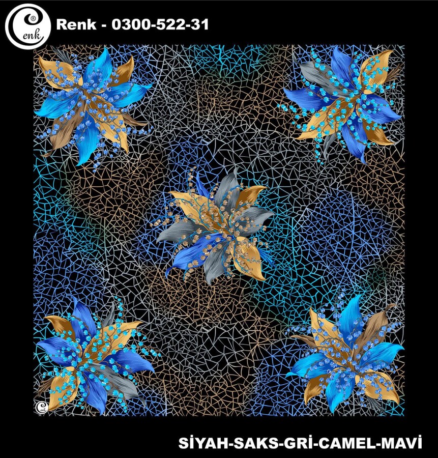 Cenk Desenli Yazma 100Cm 300-522-31 - CENK