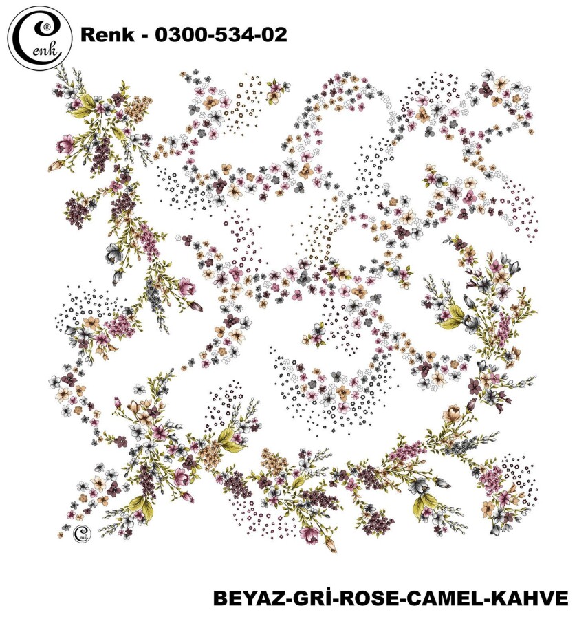 Cenk Desenli Yazma 100Cm 300-534-02 - CENK