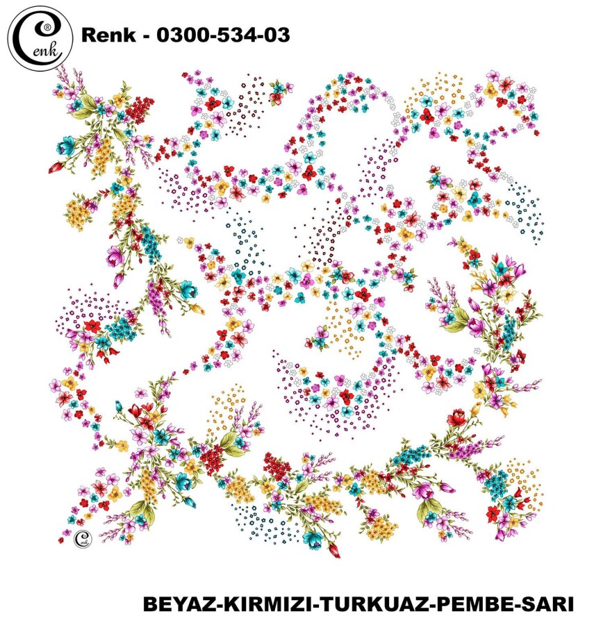 Cenk Desenli Yazma 100Cm 300-534-03 - CENK